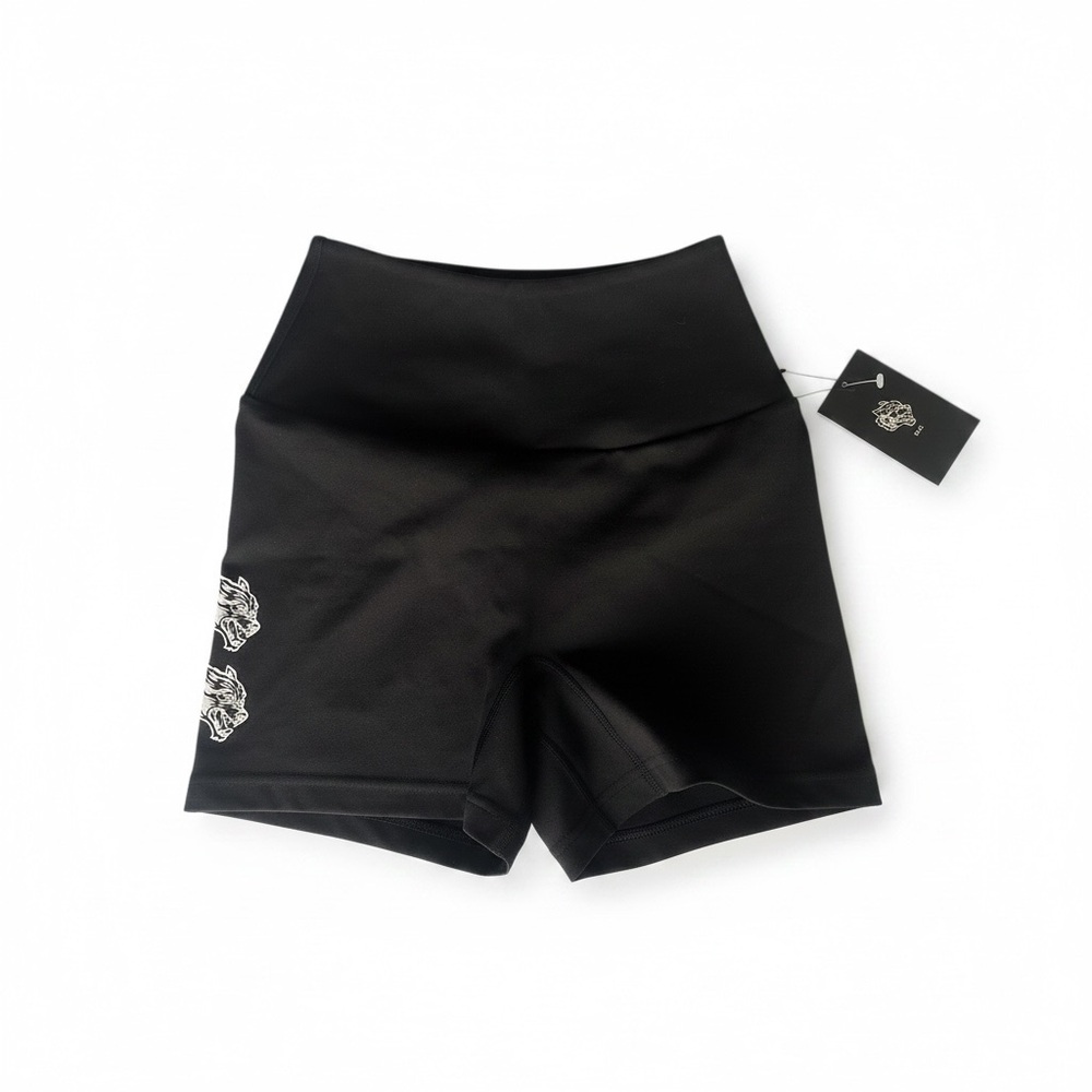 Darc Sport SHE Quad Beau Shorts Black XS NWT Wolf Print Biker Shorts‎
